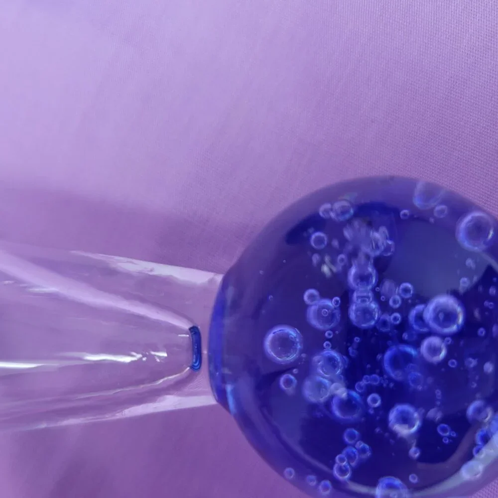 Shot or Liqueur Glasses with Blue Bubble Ball Bottoms - Picture 4 of 4
